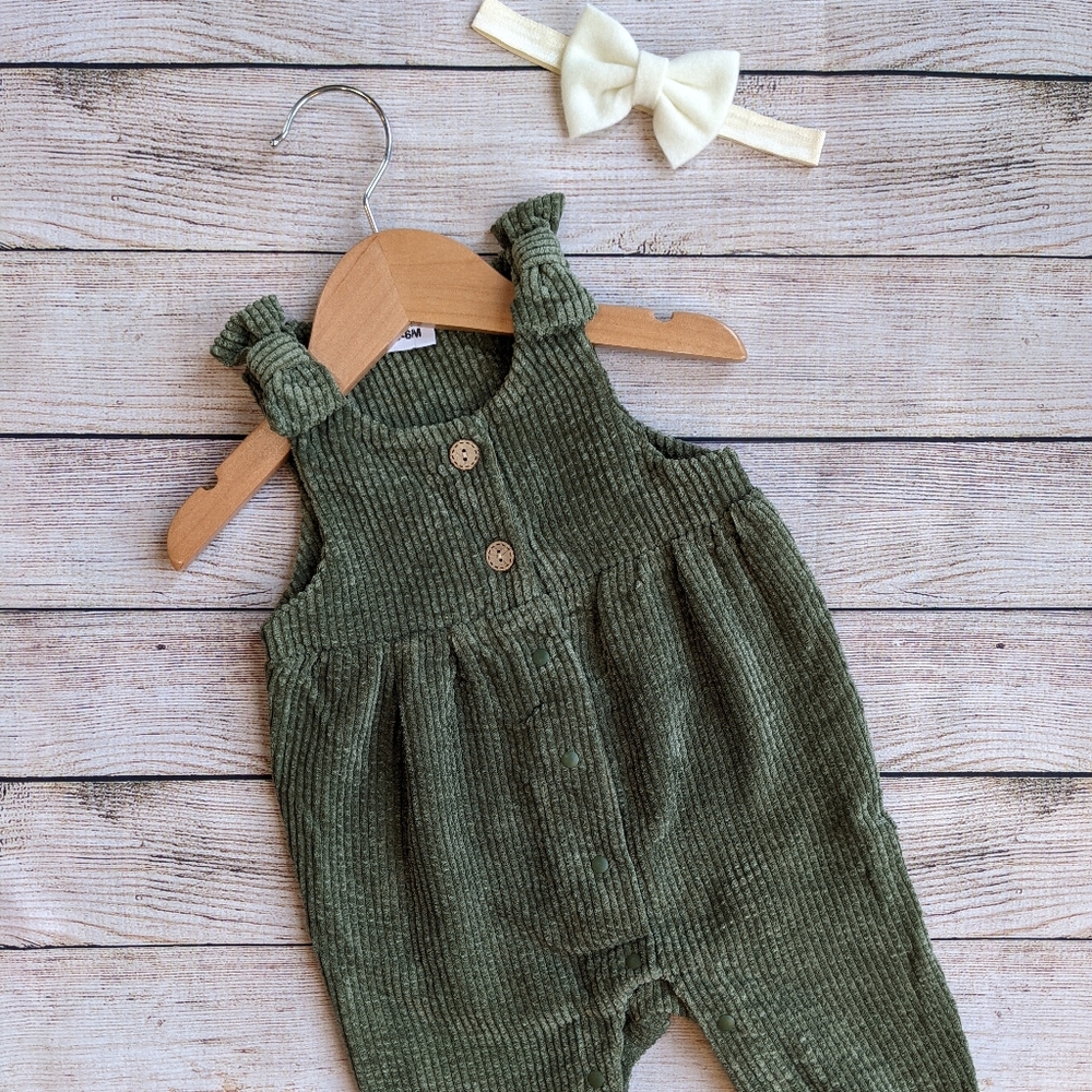 NWT Baby/Toddler Girl Overalls with Bow Shoulders
